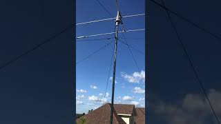 Pole mounted Cushcraft MA5B and anchors