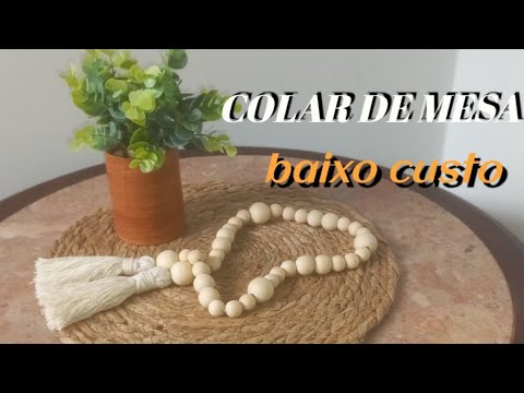 DIY/ COLAR DECORATIVO DE MESA/ BAIXO CUSTO