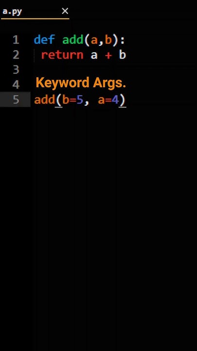 Python Keyword Arguments vs Positional Arguments - YouTube