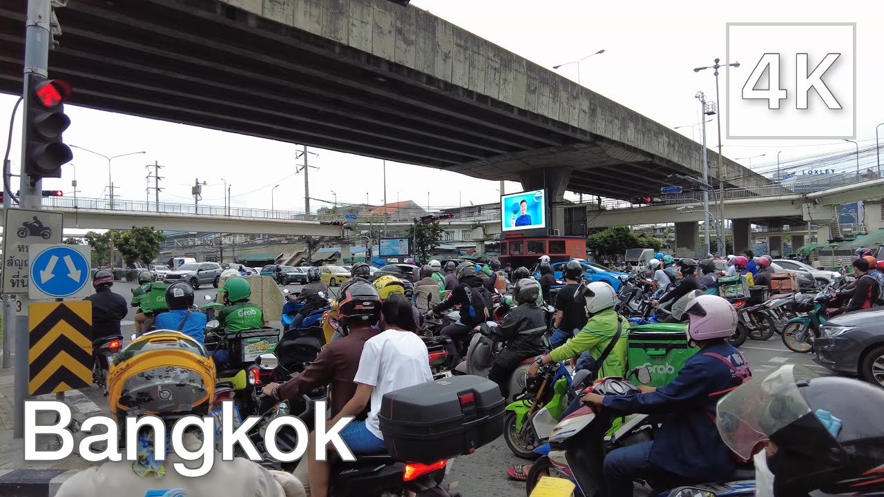 [4K] Bangkok City Tour - Virtual Motorcycle Taxi Ride in Bangkok, Thailand