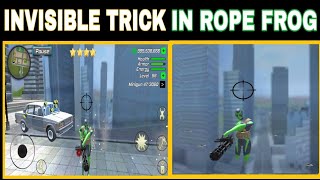 Invisible trick in rope frog ninja hero || secret place in rope frog ninja hero || screenshot 2