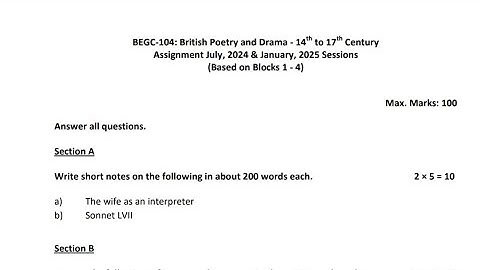BEGC-104 SOLVED ASSIGNMENT 2024-2025 IGNOU ENGLISH MEDIUM #ignouassignmentsno1 #2025 #2024