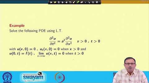 Lecture 45: Solution of Heat Equation and Wave Equation using Laplace Transform