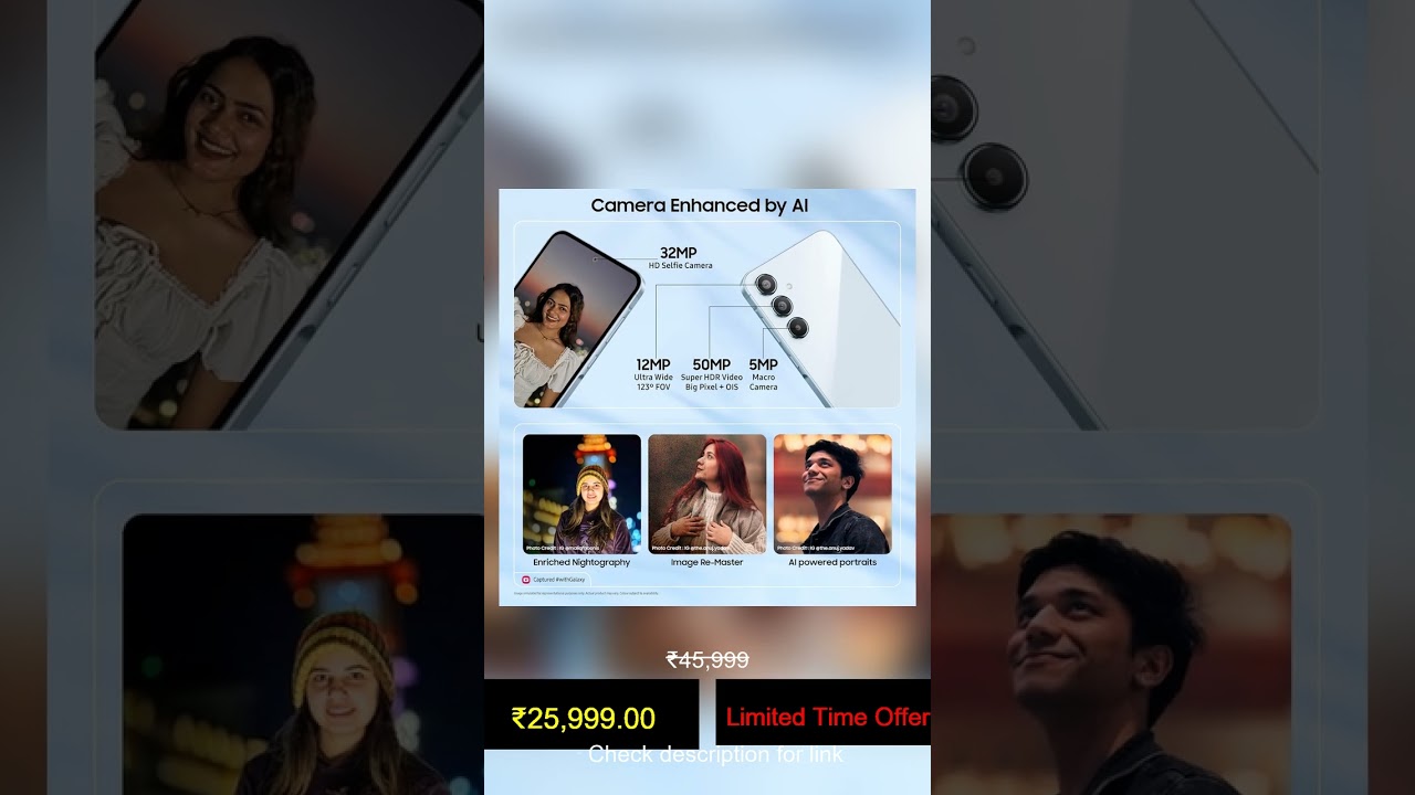 Samsung Galaxy A55 5G (Awesome Iceblue, 8GB RAM, 256GB Storage) | AI | Metal Frame | 50 MP Main