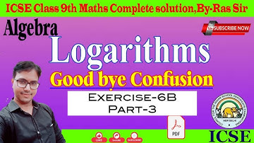 Class 9 Logarithms Das Gupta Banerjee||Part-3||Logarithm class 9 icse A Das Gupta A Banerjee