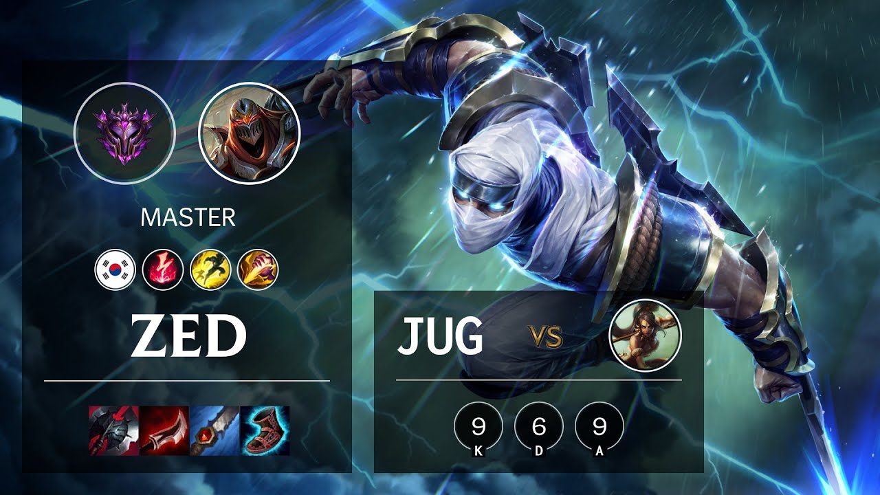 Zed Jungle vs Nidalee - KR Master Patch 10.15