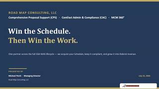 RMC's GSA MAS Comprehensive Proposal Support Webinar