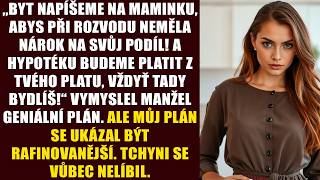„Byt napíšeme na maminku, abys při rozvodu neměla nárok na svůj podíl! A hypotéku budeme platit z...