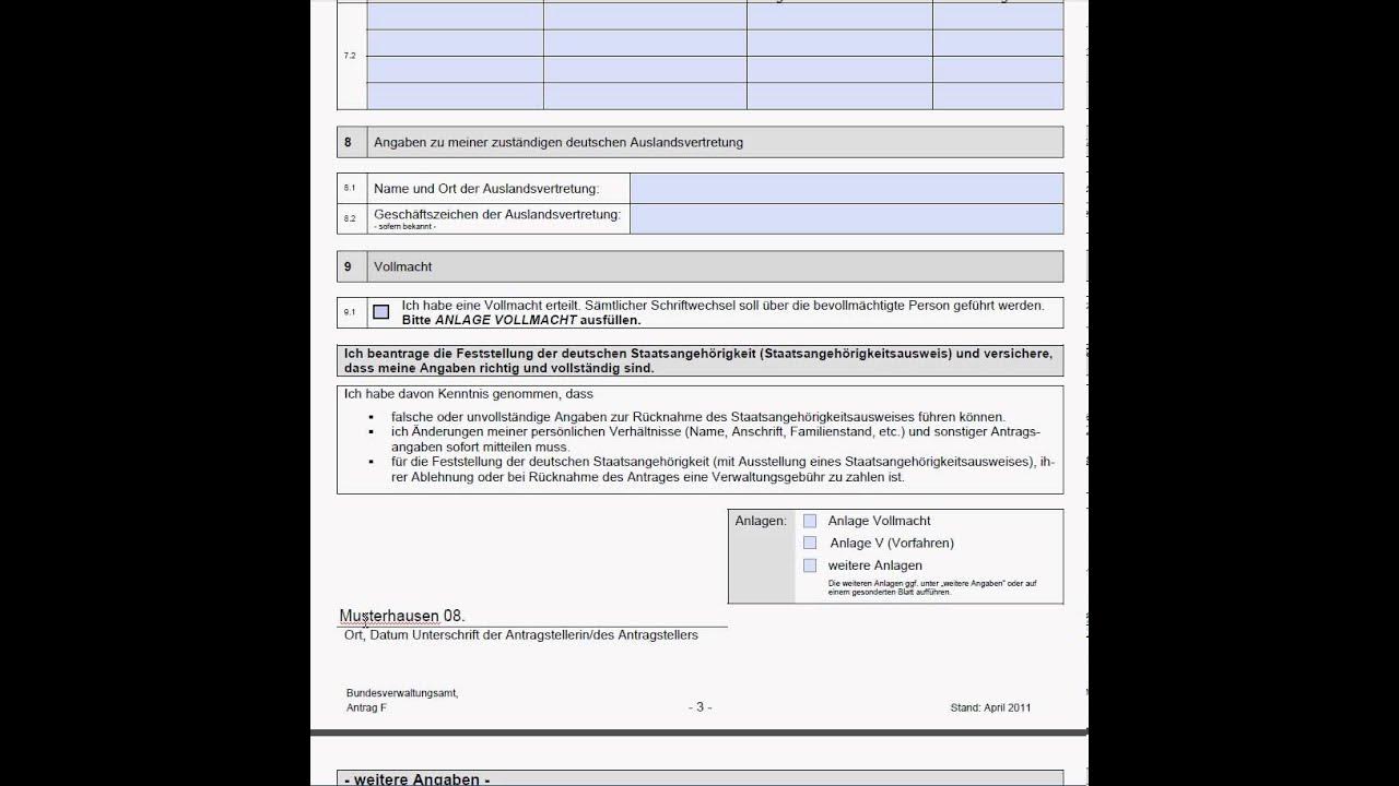 Antrag Auf Deutsche Staatsbürgerschaft Pdf Anleitung Staatsangehörigkeitsausweis - YouTube