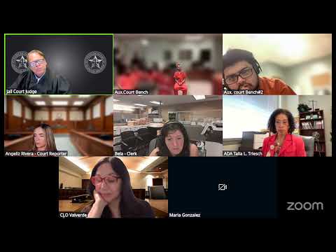 Jail Court Judge's Zoom Meeting