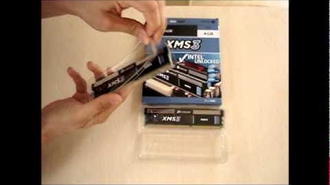 Corsair XMS3 4GB (2x2GB) DDR3 PC3-12800C9 1600MHz Dual Channel Kit - Unboxing video