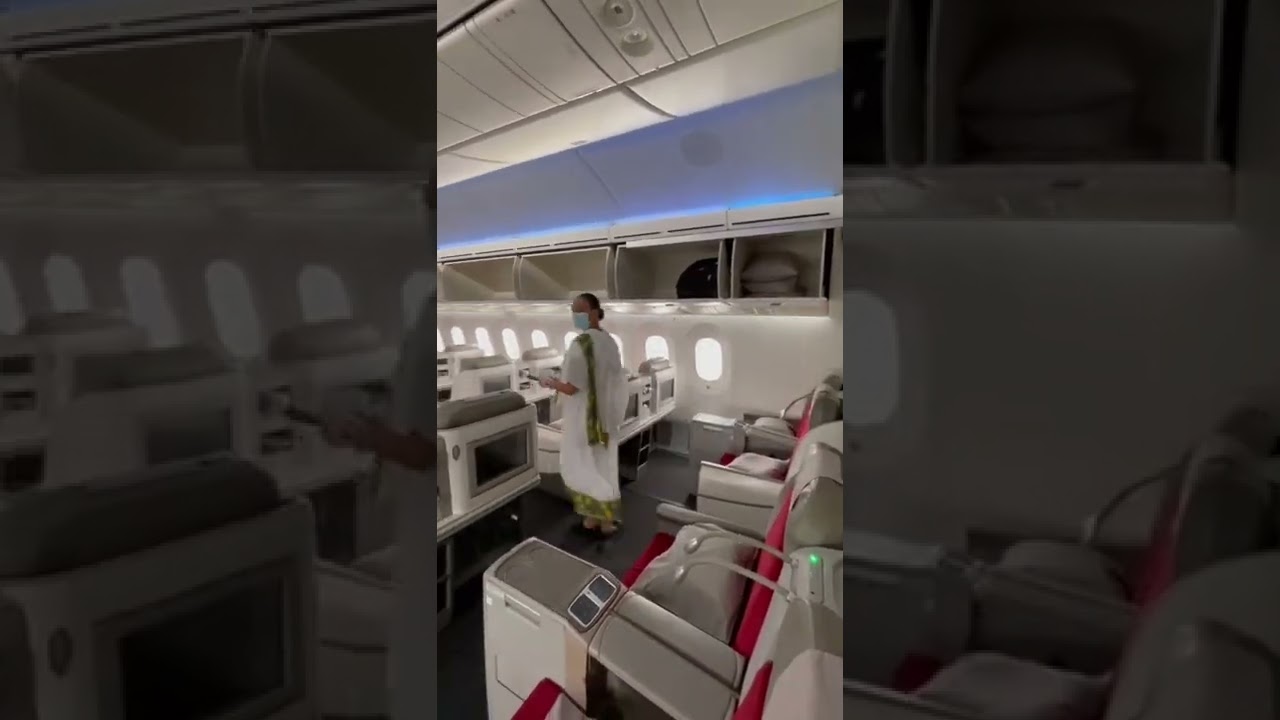 Flying Ethiopian Airlines Business Class from Yaoundé to Addis Ababa #shorts