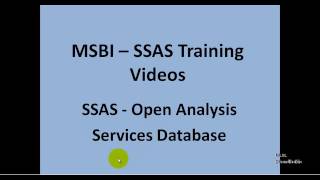 MSBI - SSAS - SSDT Open Analysis Services Database