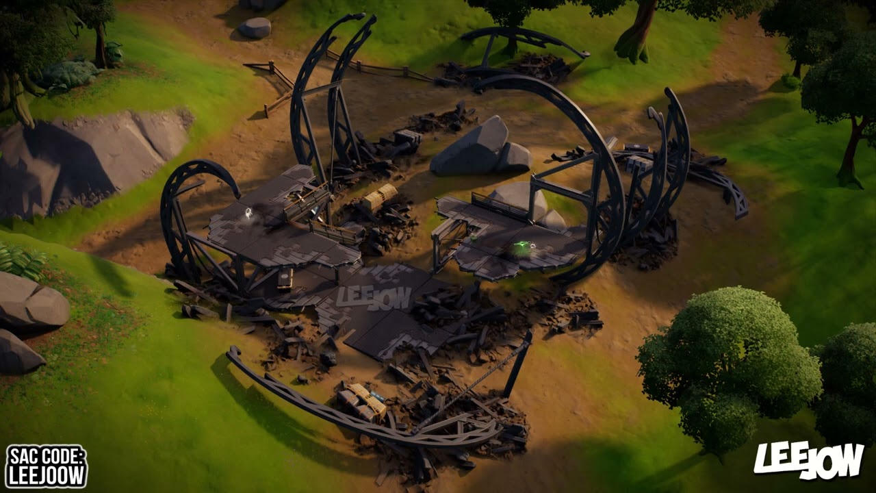 Fortnite - I.O. Airship / Blimp Crash Site | Coney Collapse 'Grasslands' | Day Loop (Ambience)