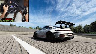 Cutting up traffic with a Porsche 992 GT3RS on the German Autobahn - Assetto Corsa | Cammus C5 screenshot 2