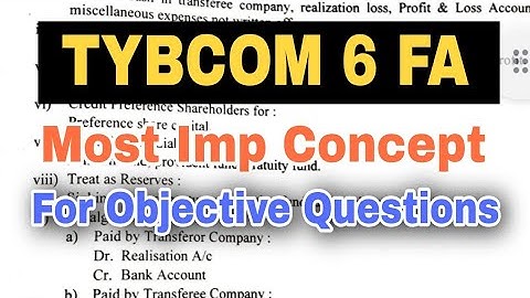 TYBCOM 6 FA Most Imp concept for Objective Questions || Atul Sir