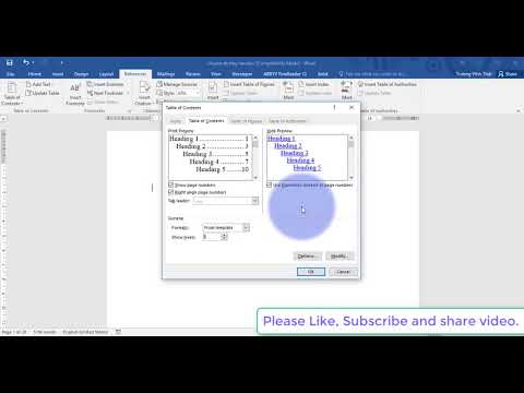 Video Làm mục lục tự động trong word nhanh mà không bị nhảy... - youtube