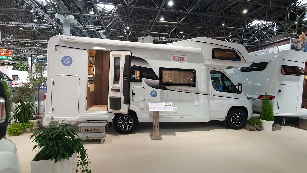 RV sleeps six in comparitively small footprint. Hobby motorhome 2022
