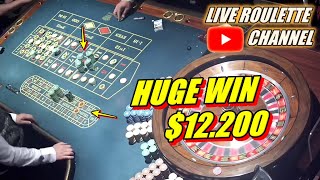 LIVE ROULETTE | HUGE WIN 12.200 In Real Vegas Casino  Tuesday Session ✅ 20240514