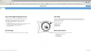 Employee Portal - Entering a Timesheet