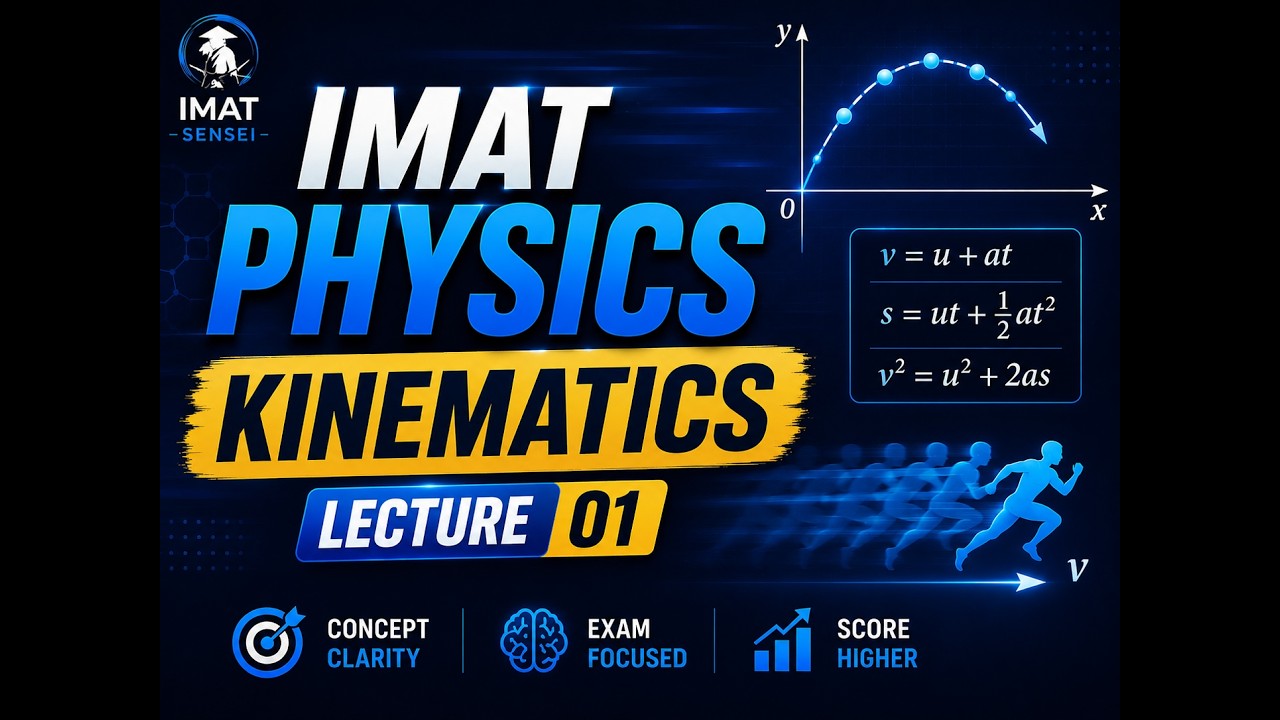 IMAT Physics : Kinematics Made Easy | Lecture 01
