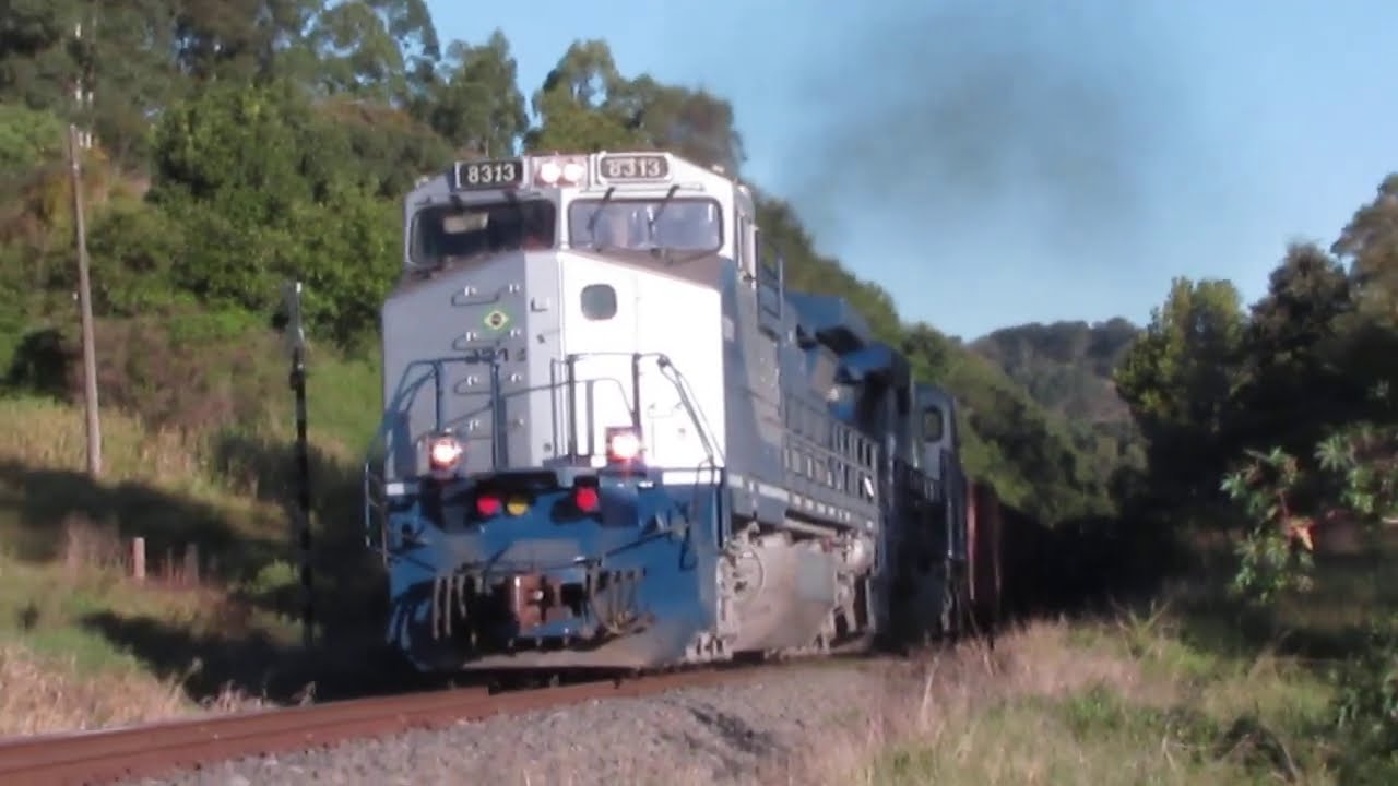 Dash Train Rumo Trem com dupla de DASH-9 #8313 e #8306 RUMO - YouTube