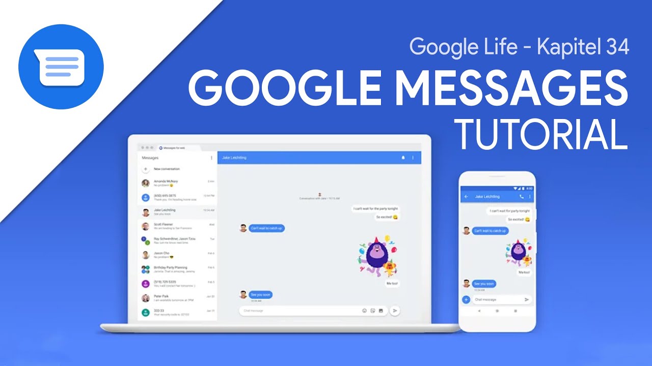 Google Messages (Das Große Tutorial) Deine SMS/Nachrichten in der App und im Web // Google Life #34