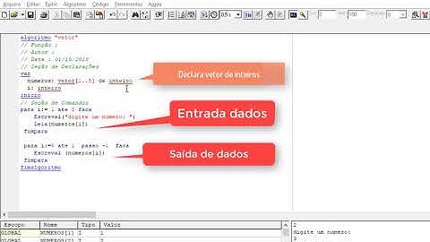 ALGORITMOS e LÓGICA: Vetores no Visualg | Curso Online Gratuito - Vaz-e-Zapparolli