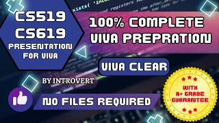 CS519 / CS619 Final Year Project Presentation | Viva Tips &amp; Presentation Guide | VU