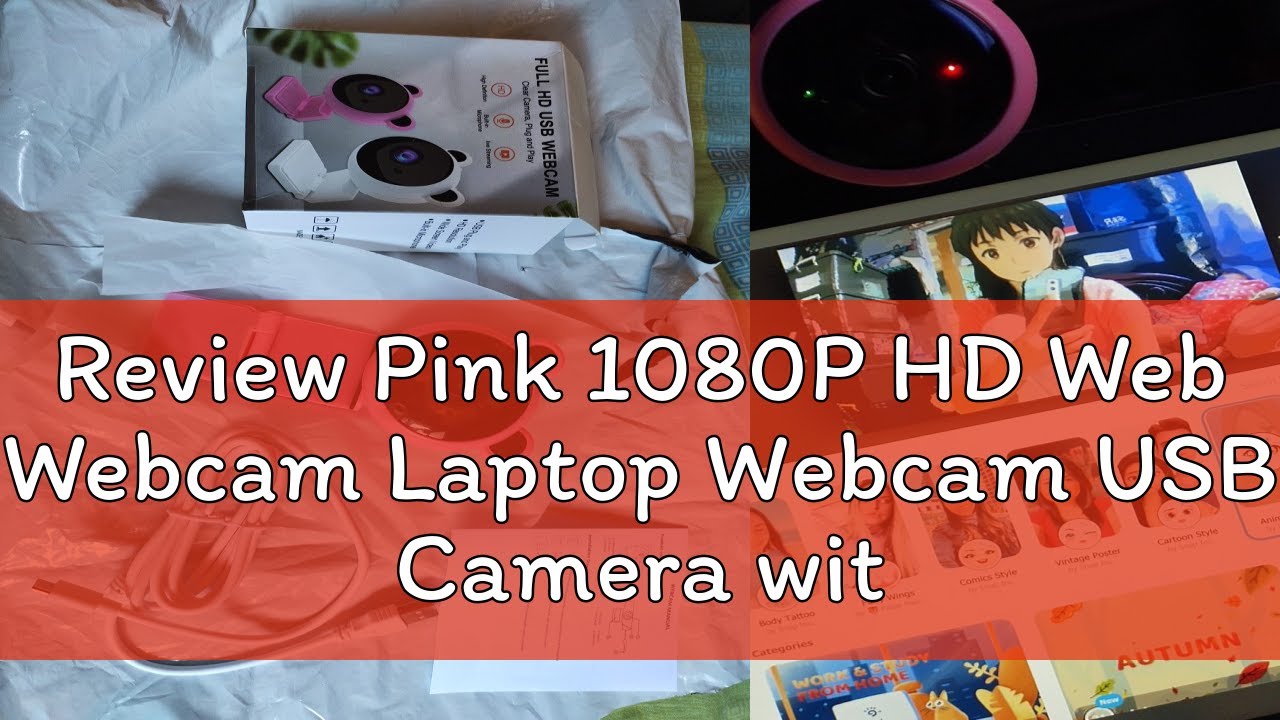 Review Pink 1080P HD Web Webcam Laptop Webcam USB Camera with ...