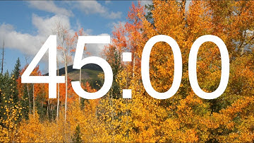 45 Minute Fall Timer with Music for Classroom (Relaxing Lofi, Calm Piano Alarm at End)