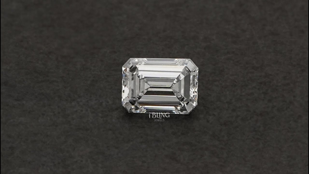 IGI Certified Emerald Cut Lab Grown Diamond