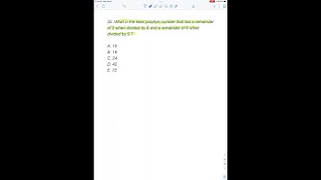 ACT Math 36 in 60 Remainders Division