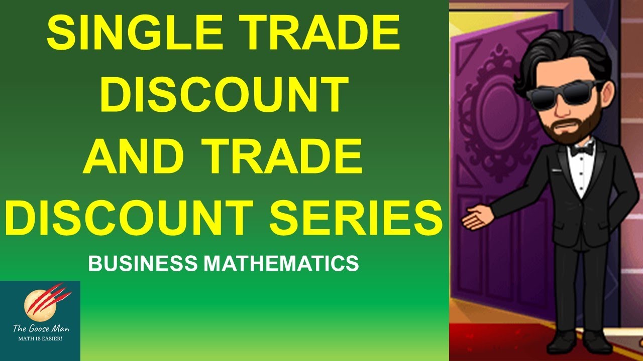 discount store คือ  New 2022  Single Trade Discount and Discount Series || Business Math