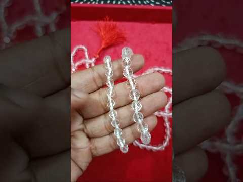 6 - 8 MM Diamond cutt Sphatik Mala 💎 #sphatik #sphatikmala #diamond #diamondmala #poojaitems