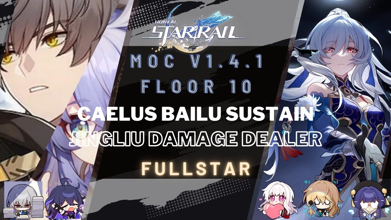 Double Tank Caelus Bailu + Jingliu e1s1 Clara Tank HSR MOC 1.4.1 Floor 10 Honkai Star Rail Seele DD