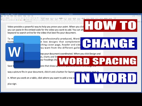 Video: How To Change The Spacing Between Words