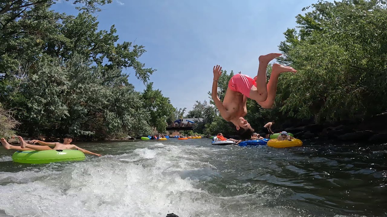 Tubing in Golden, CO Clear Creek White Water Park 4K YouTube