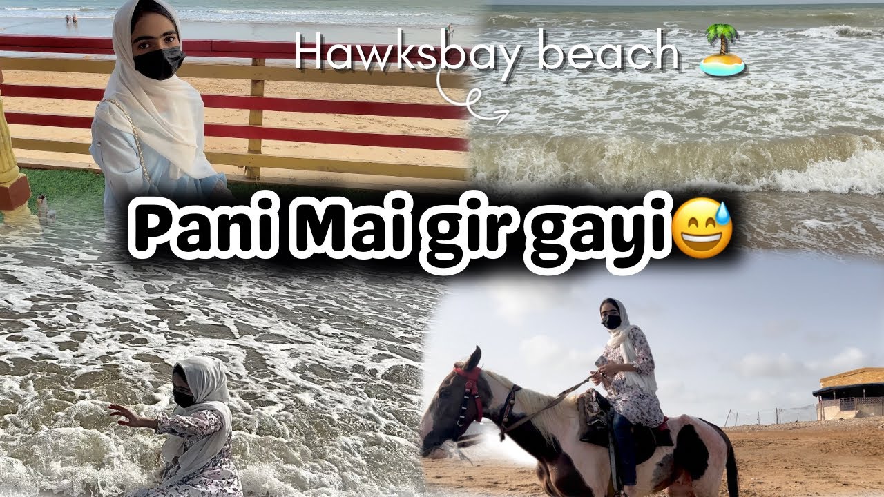 Hawksbay Beach gaye🏝️ | Pani ma gira dea🥲 | Horse And camel Ride❤️