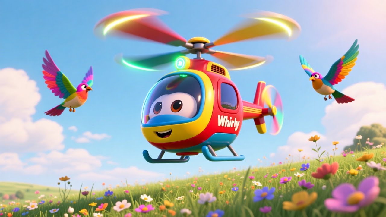 Helicopter in the Sky | Fun and Soaring Nursery Rhyme for Kids | Baby Songs and Animated Rhymes