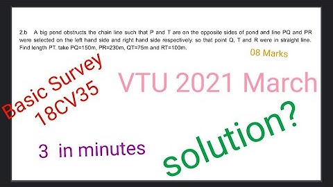 OBSTACLES IN CHAINING, VTU QUESTION SOLUTION BASIC SURVEYING