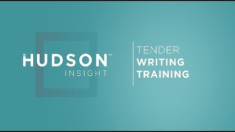Tender Writing Training