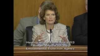 Murkowski Questions EPA Administrator about the EPA's Watershed Assessment of the Bristol Bay Region