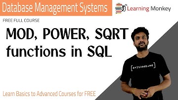 MOD, POWER, SQRT Functions in SQL || Lesson 61 || DBMS || Learning Monkey ||