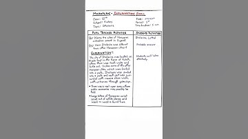 Micro-teaching Lesson Plan | History | Explanation Skill #bed #deled #microteaching #skills #hnbgu