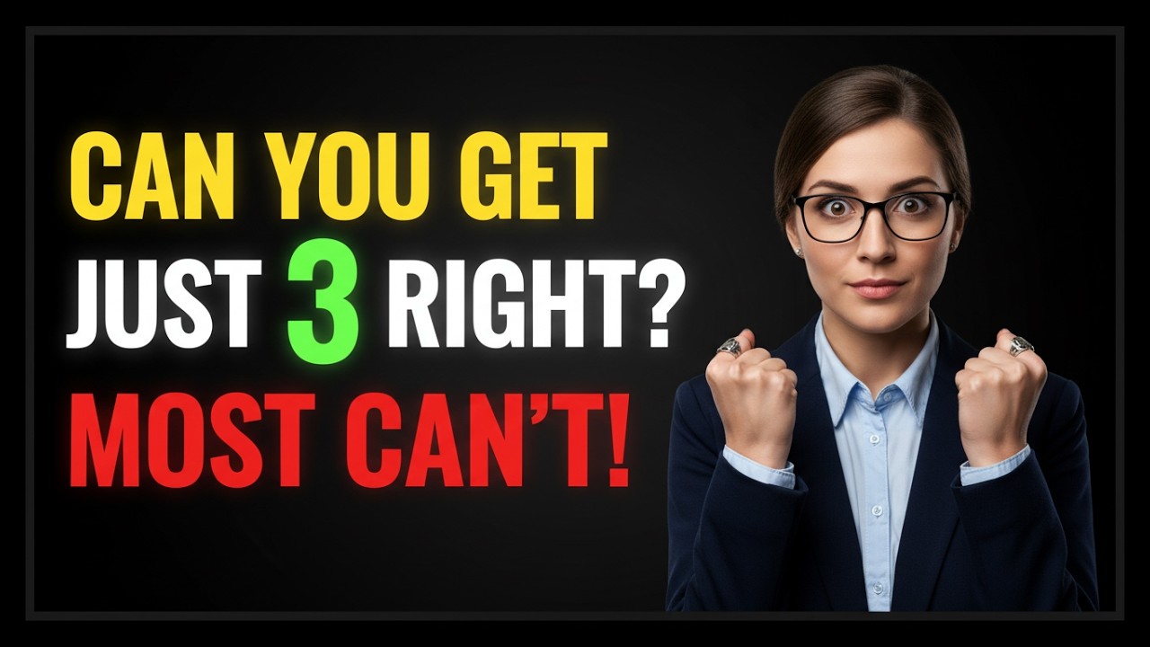 CAN YOU GET JUST 3 RIGHT IN THIS HARD QUIZ? MOST CAN’T!