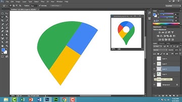 How to make GOOGLE MAPS logo in Photoshop cc | Easy and Simple method.