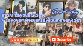 BTS V 'Layover' (Set) + 'Layover' (Weverse Albums ver.) SET Unboxing 💜