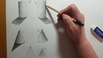 How to pencil shade cylinders and cones