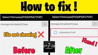 Firmware file not showing in aps3 emulator | How to Fix! | aps3 emulator pup file not showing fix